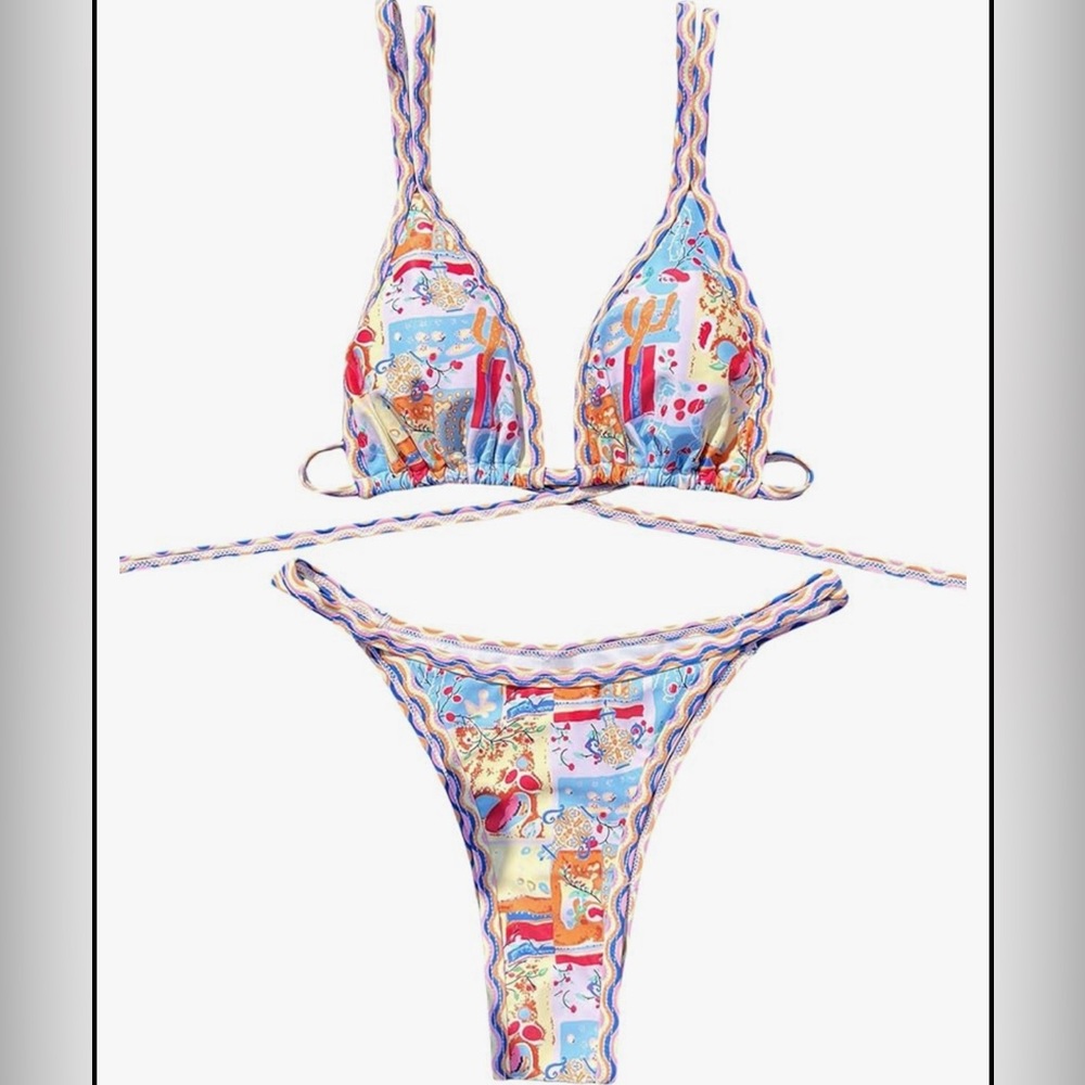 COZYEASE Womens Two Piece Swimsuit Sz M